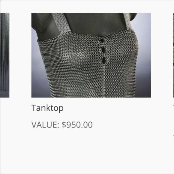 Elaine unziker metal Chainmail tank top cosplay soldered rings medieval larping - Picture 8 of 8